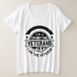 Camiseta de cuello en V para veterana del ejército