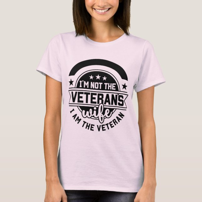 Camiseta de cuello en V para veterana del ejército (Anverso)