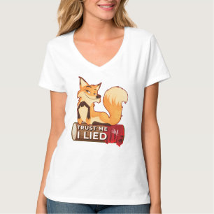 Camiseta de cuello-V : Confía en mí (blanco)