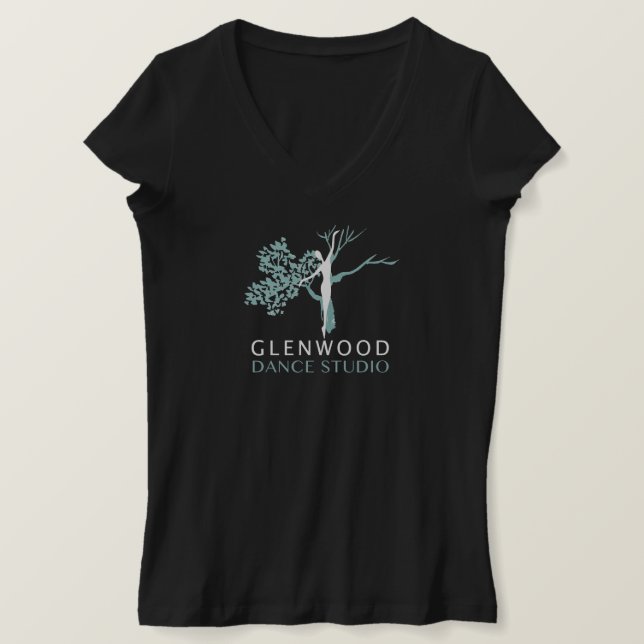 Camiseta de cuello-V GDS (logotipo blanco) (Anverso del diseño)