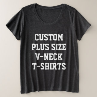 Camiseta de cuello V más Personalizado femenina SM