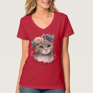 Camiseta de cuello V para mujeres