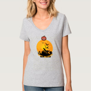 Camiseta de cuello-V para mujeres