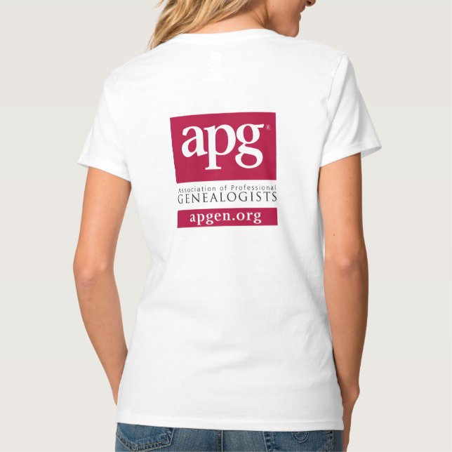 Camiseta de cuello V para mujeres de APG - manga c (Reverso)