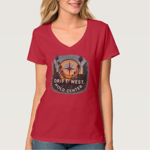 Camiseta de cuello V para mujeres   Minimal LA Sou