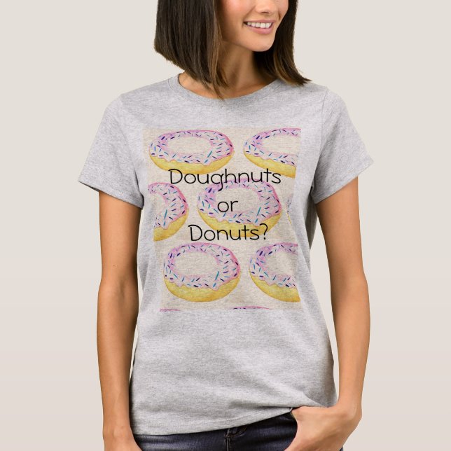 Camiseta de cuero caliente de nueces o donuts (Anverso)