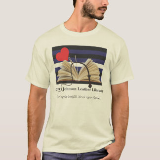 Camiseta de cuero de la biblioteca de Carretero/de