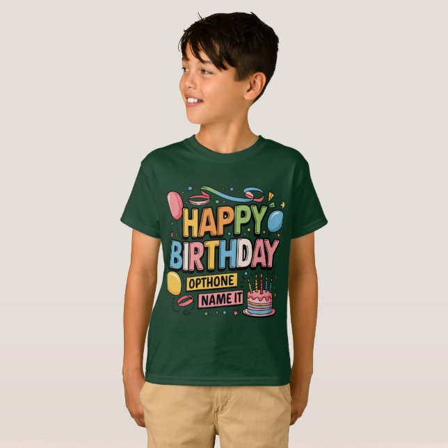 Camiseta de cumpleaños (Anverso completo)