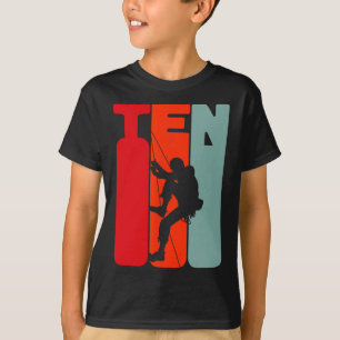 Camiseta de cumpleaños 10 años escalando Cumpleaño
