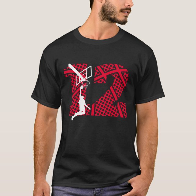 Camiseta de cumpleaños 12 Slam Dunk para niños gen (Anverso)