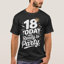 Camiseta de cumpleaños 18 divertida - lista para r