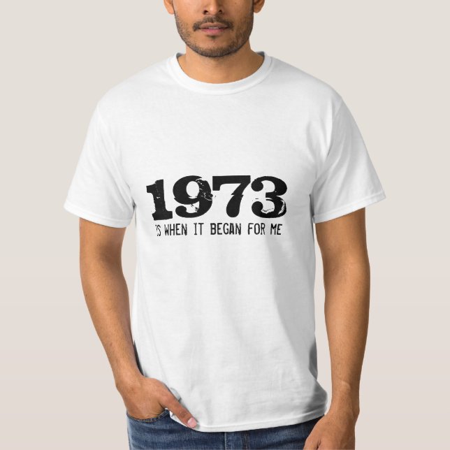 camiseta de cumpleaños 40 | 1973 es cuando comenzó (Anverso)