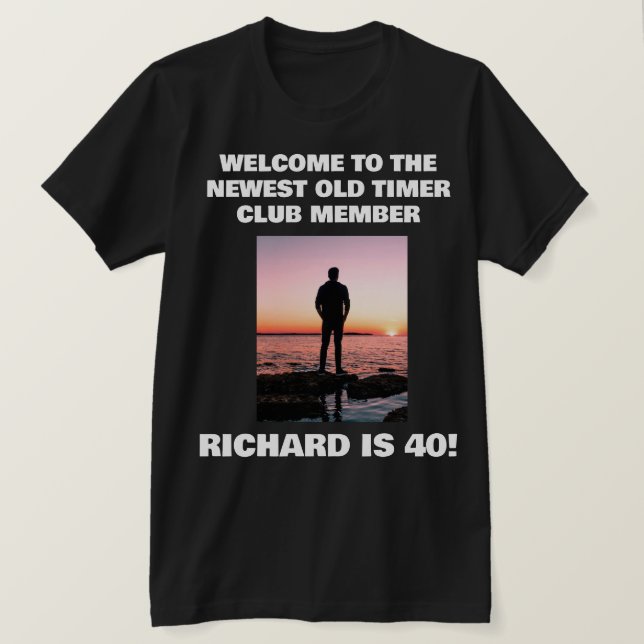 Camiseta de cumpleaños 40 graciosa personalizada (Anverso del diseño)