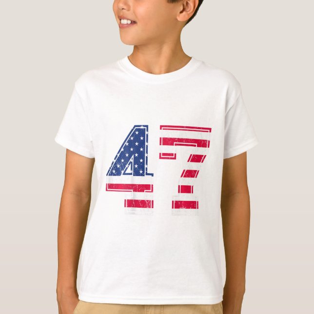 Camiseta de cumpleaños 47 bandera de EE. UU. Jerse (Anverso)