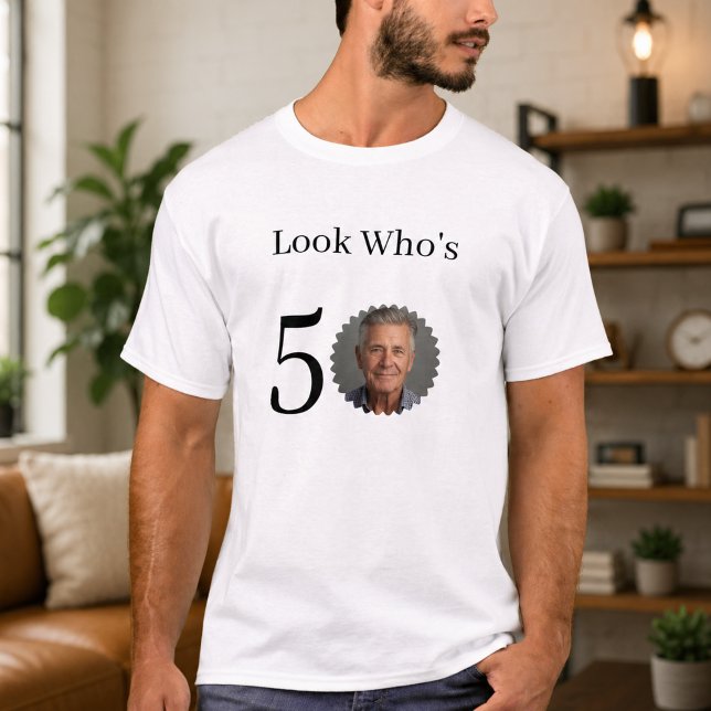Camiseta de Cumpleaños 50 Personalizada con Foto D (Subido por el creador)