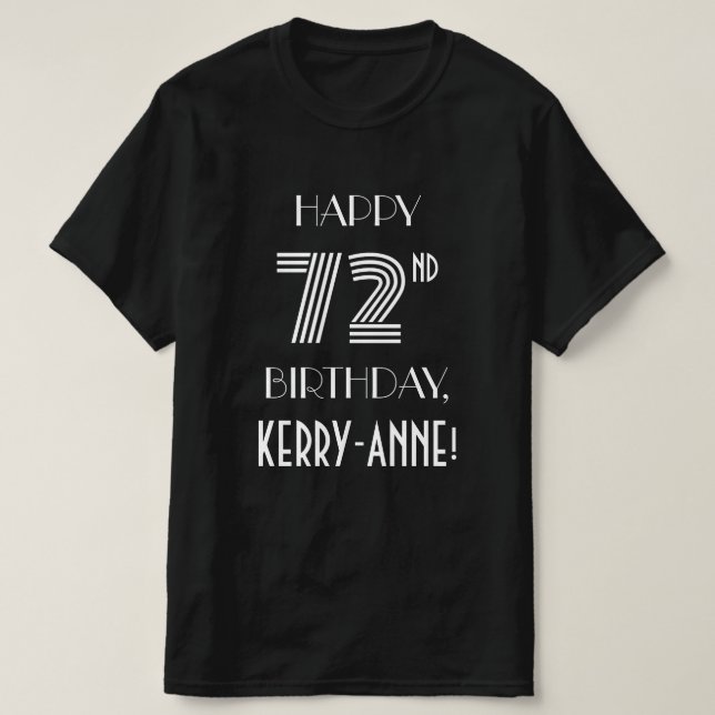 Camiseta de cumpleaños 72 con estilo inspirado en  (Diseño del anverso)