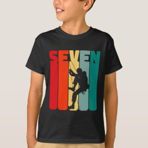 Camiseta de cumpleaños 7 años escalando Cumpleaños