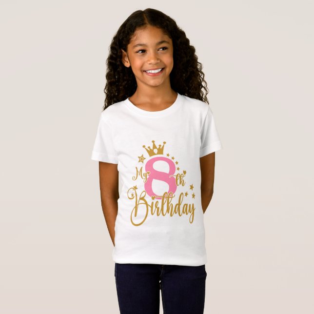 Camiseta de cumpleaños 8 (Anverso completo)