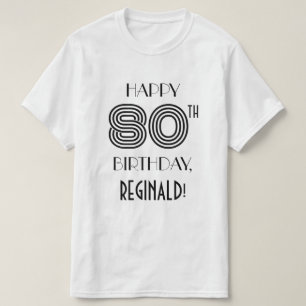 Camiseta de cumpleaños 80 con estilo inspirado en 