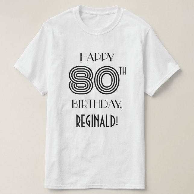Camiseta de cumpleaños 80 con estilo inspirado en  (Diseño del anverso)