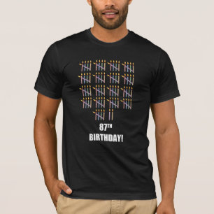 Camiseta de cumpleaños 87 con velas