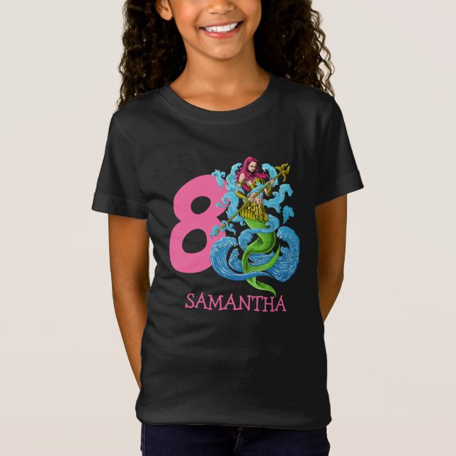 Camiseta de cumpleaños 8 de Sirena (Anverso)