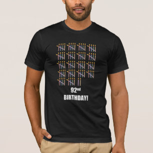 Camiseta de cumpleaños 92 con velas