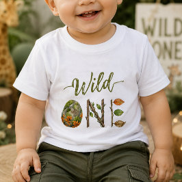 Camiseta de cumpleaños bebé acuarela Wild One