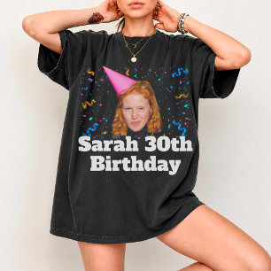 Camiseta de Cumpleaños con Foto Personalizada, Cam