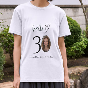 Camiseta de cumpleaños con foto personalizada 'Hol