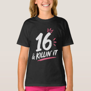 Camiseta de cumpleaños de 16 años para adolescente