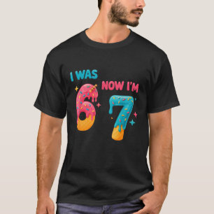 Camiseta de cumpleaños de 7 años Era 6 ahora soy 7