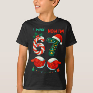 Camiseta de cumpleaños de 7 años Era 6 ahora soy 7