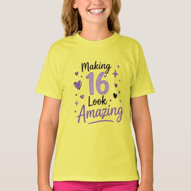 Camiseta de cumpleaños de adolescente 'Haciendo qu (Anverso)