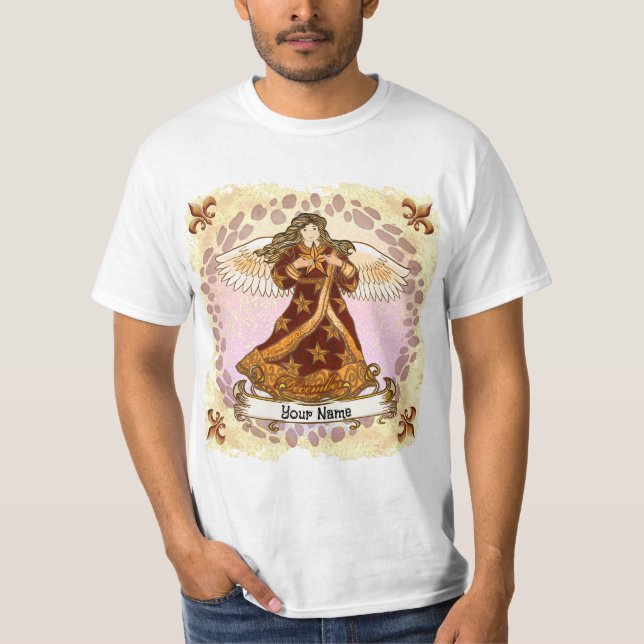 Camiseta de cumpleaños de Angel personalizado de c (Anverso)