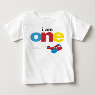 Camiseta de cumpleaños de avión para bebé y niño