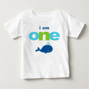 Camiseta de cumpleaños de ballena para bebé y niño