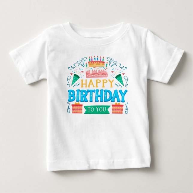 camiseta de cumpleaños de bebé (Anverso)
