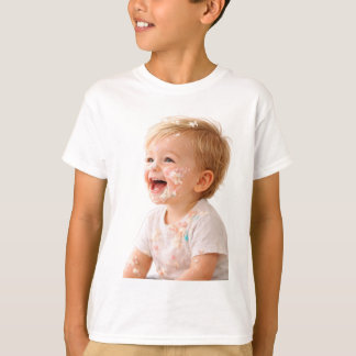 Camiseta de cumpleaños de bebé con pastel aplastad