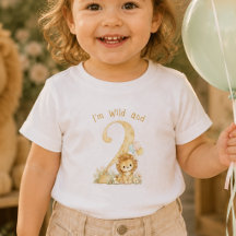 Camiseta de cumpleaños de bebé de dos años y acuar