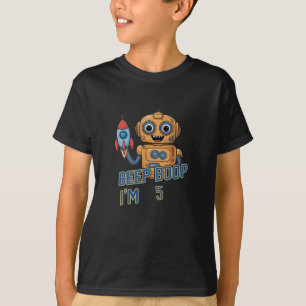 Camiseta de cumpleaños de Beep Boop Robot