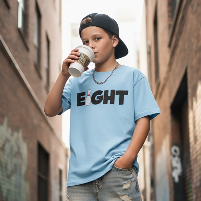 Camiseta de cumpleaños de bolos para niños de 8 añ (Subido por el creador)