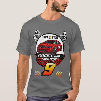 Camiseta de cumpleaños de carrera para niños de 9