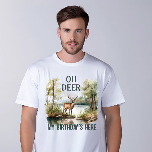 Camiseta de cumpleaños de ciervo para hombres