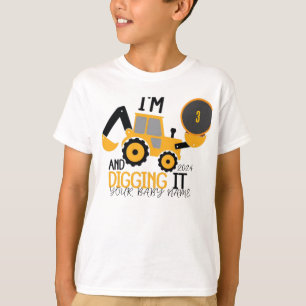 Camiseta de cumpleaños de construcción, P personal