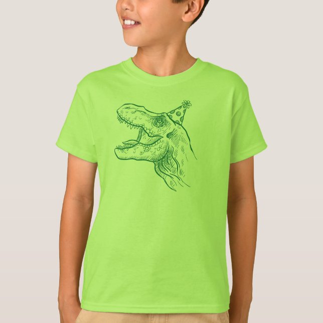 Camiseta de cumpleaños de Dinosaur (Anverso)