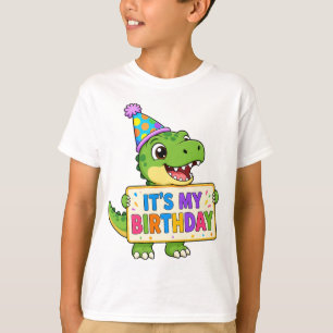 Camiseta de Cumpleaños de Dinosaurio Adorable para