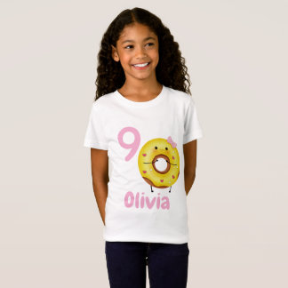 Camiseta de cumpleaños de donut personalizada con 