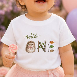 Camiseta de cumpleaños de erizo acuarela bebé Wild