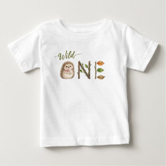 Camiseta de cumpleaños de erizo acuarela bebé Wild